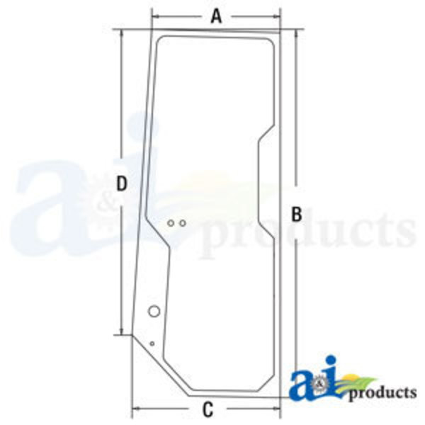 A & I Products Glass, LH Door 62" x34" x4" A-T167508